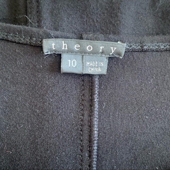 Theory Susan Classical Front Zip Bodycon Dress Black Sz 10 - Picture 15 of 16